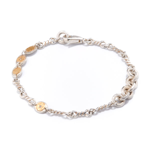 Silver Mixed Link Bracelet