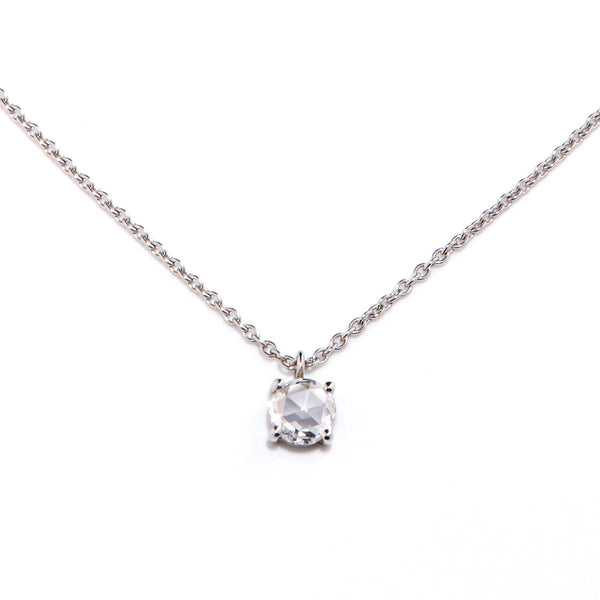 Platinum Claw Set Diamond Necklace
