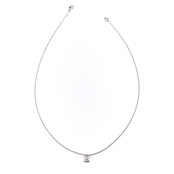 Platinum Claw Set Diamond Necklace