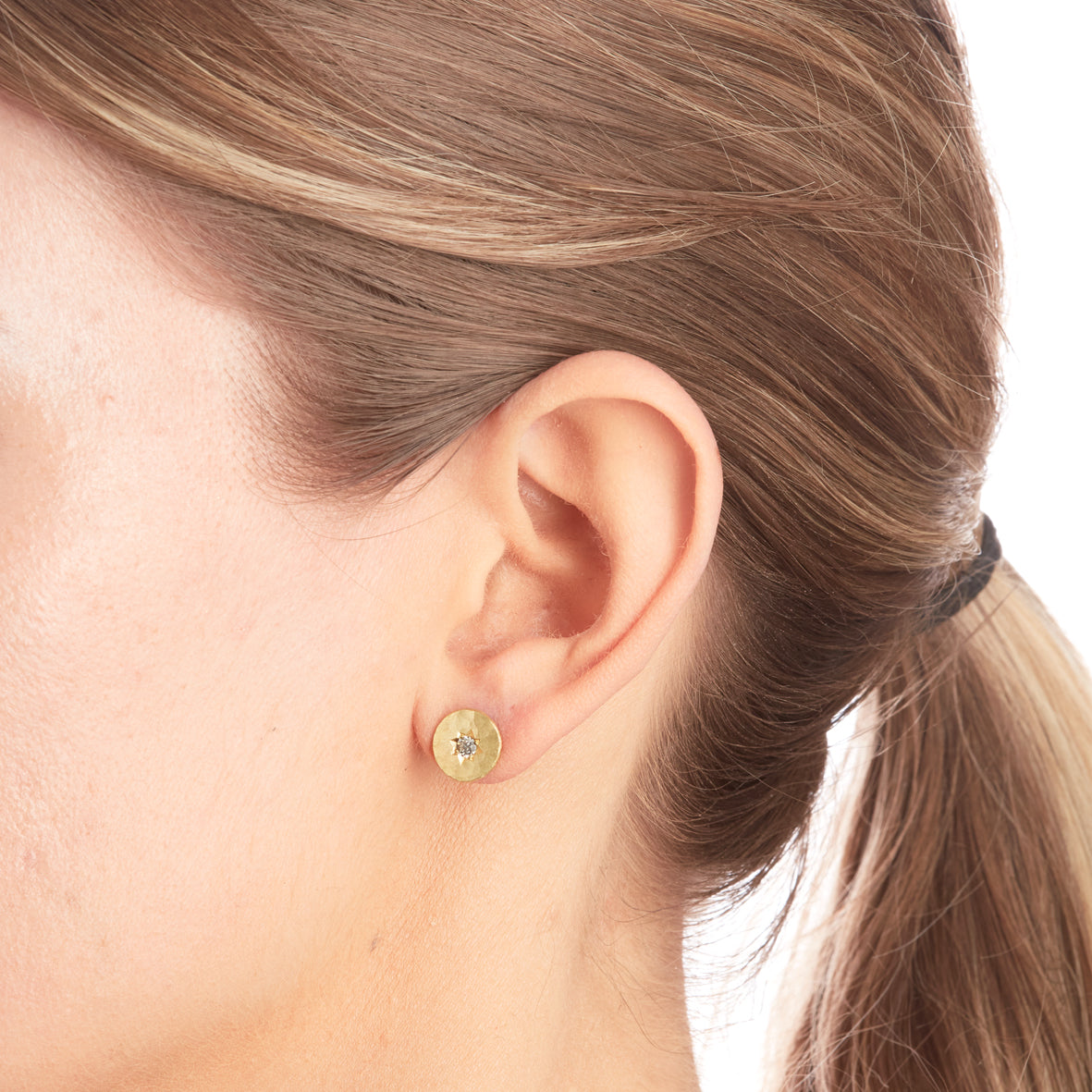 Hammers Disc Star Set Diamond Earrings