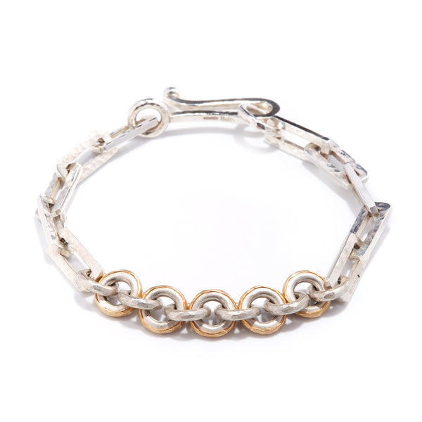 Silver and Gold Link Bracelet