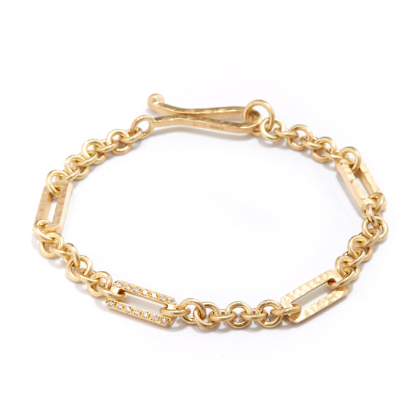 Gold Mixed Link Bracelet