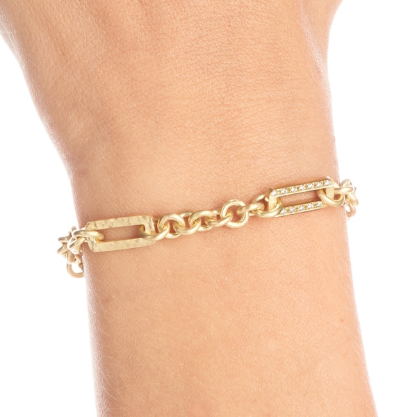 Gold Mixed Link Bracelet