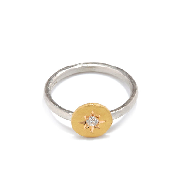 18ct Gold DIsc Ring