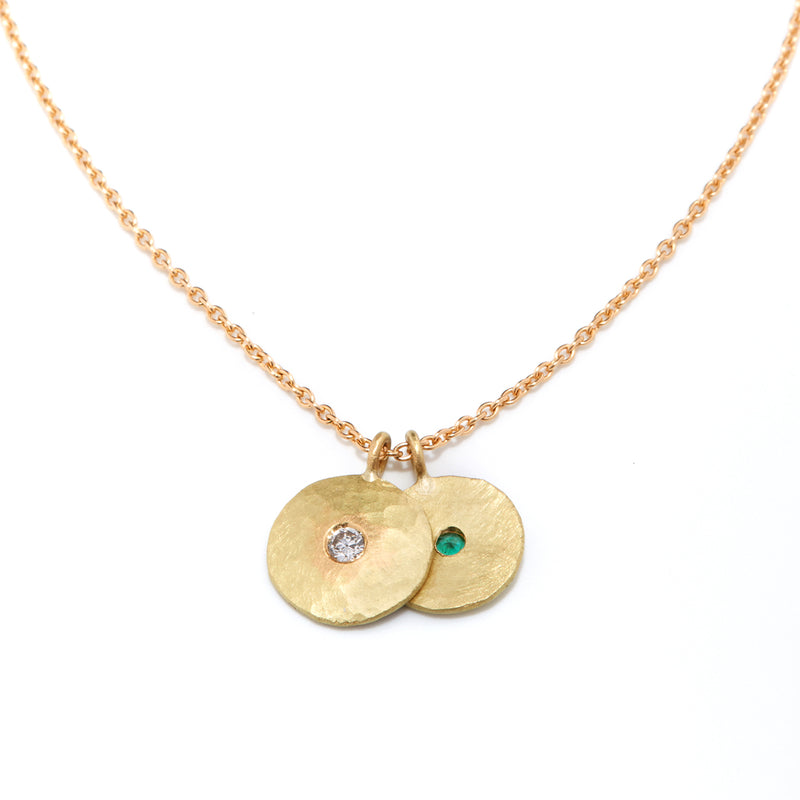 Gold Disc Reversible Necklace
