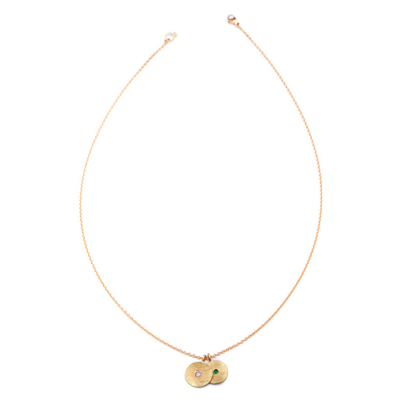 Gold Disc Reversible Necklace