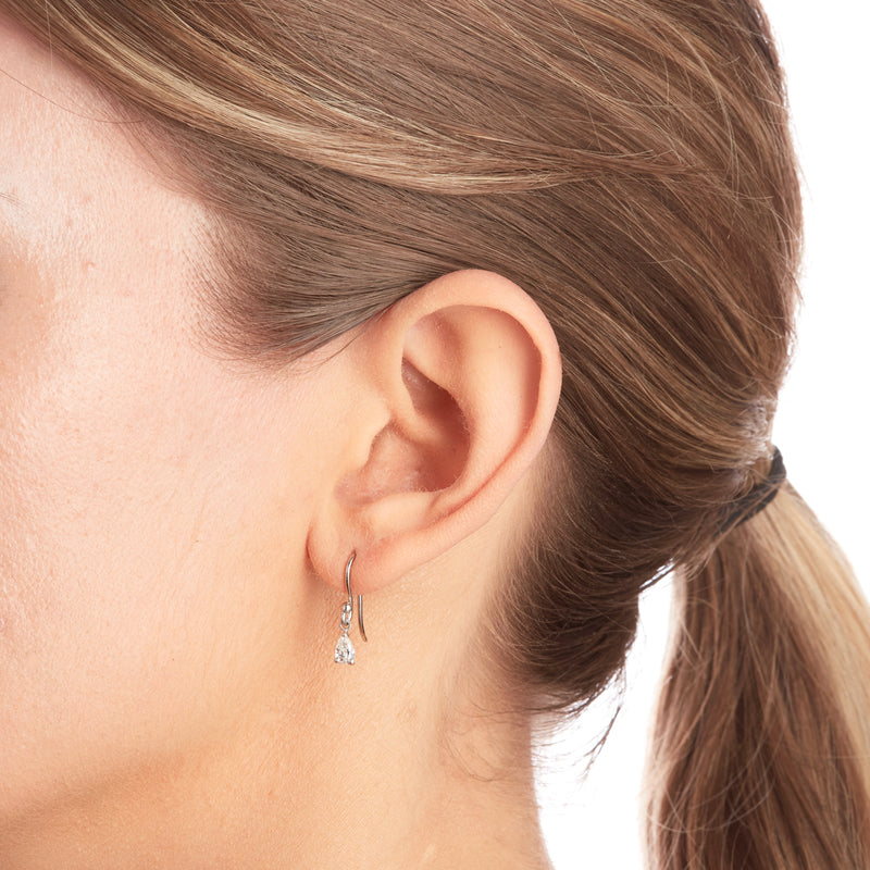 Platinum Daw Set Diamond Earrings