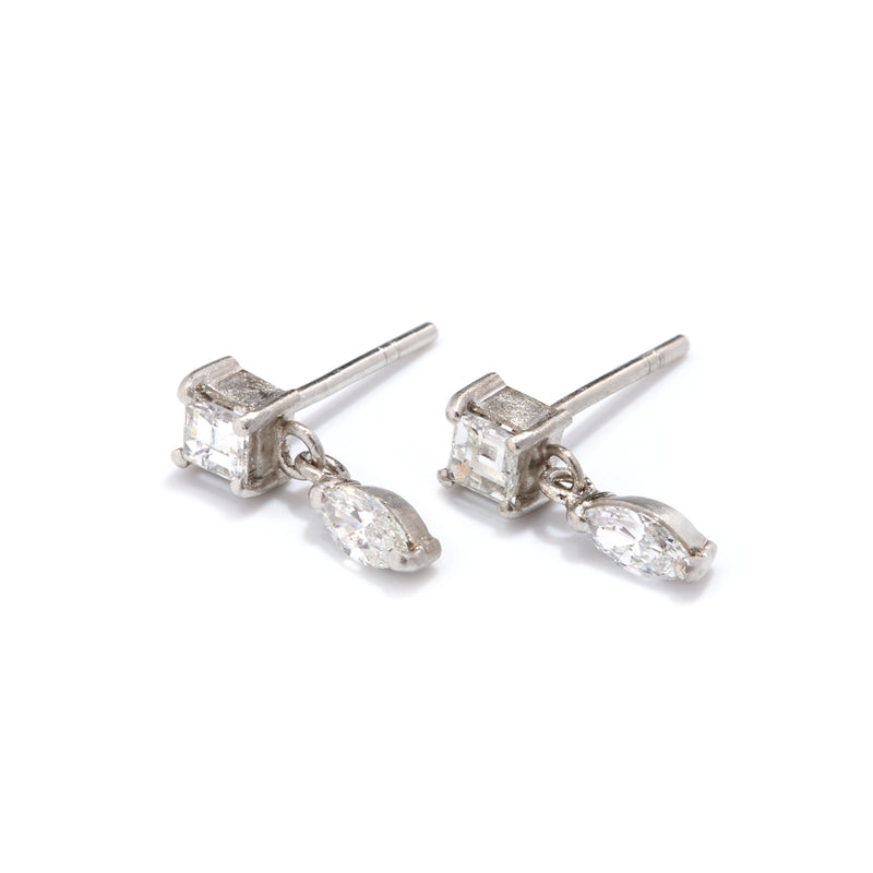 Platinum Marquise Diamond Earrings