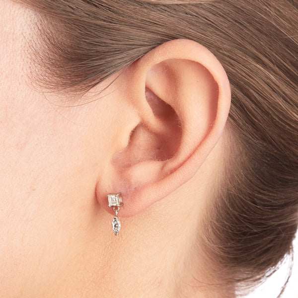 Platinum Marquise Diamond Earrings