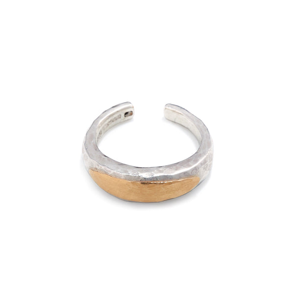 Silver Ear Cuff with Gold Overlay