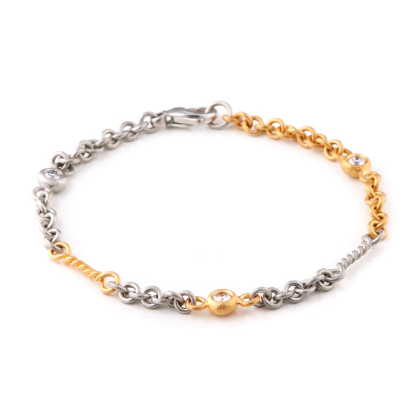 Hand Made Link Diamond Bracelet