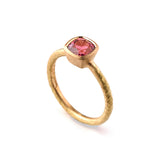 Cushion Shaped Pink Tourmaline Ring