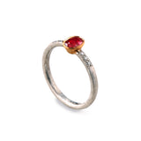 Platinum and Gold Oval Ruby Ring