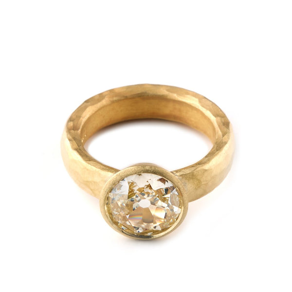 Gold Antique Old Cut Diamond Ring