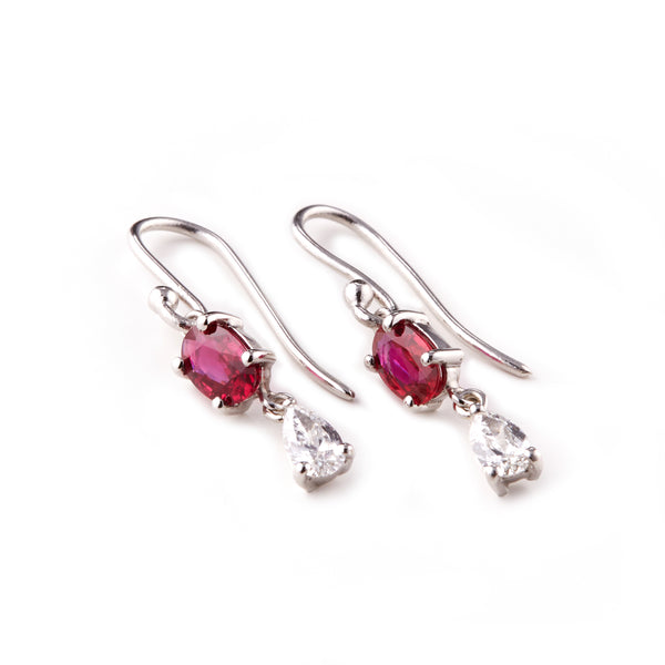 Ruby and Diamond Earrings
