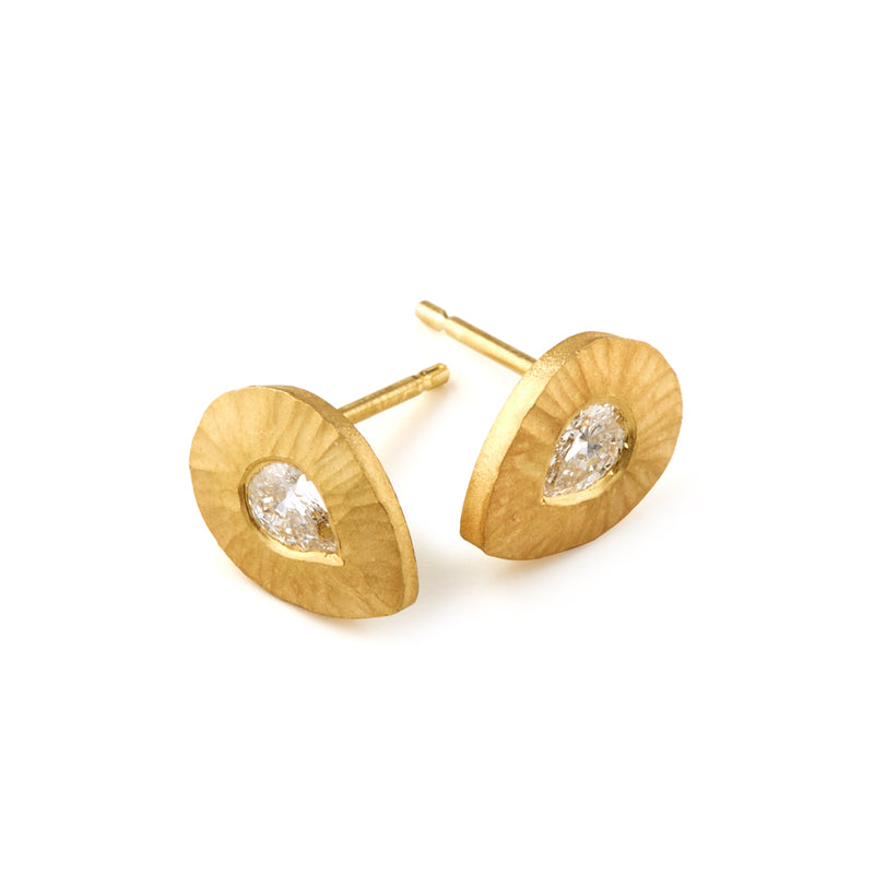 14K White Gold 1.0 Cttw Round Cut Prong-Set Diamond Crown Stud Earring (I-J  Color, I1-I2 Clarity) - Walmart.com