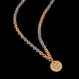 Brilliant Cut Diamond Disc Necklace