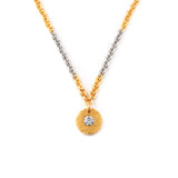 Brilliant Cut Diamond Disc Necklace