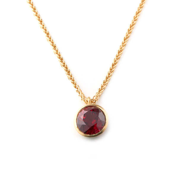 Gold Garnet Necklace