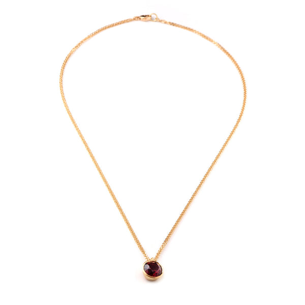 Gold Garnet Necklace