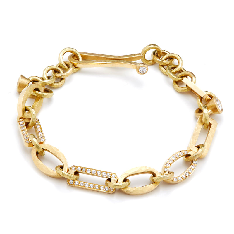 Gold Mixed Link Bracelet