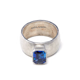 Platinum Emerald Cut Sapphire Ring