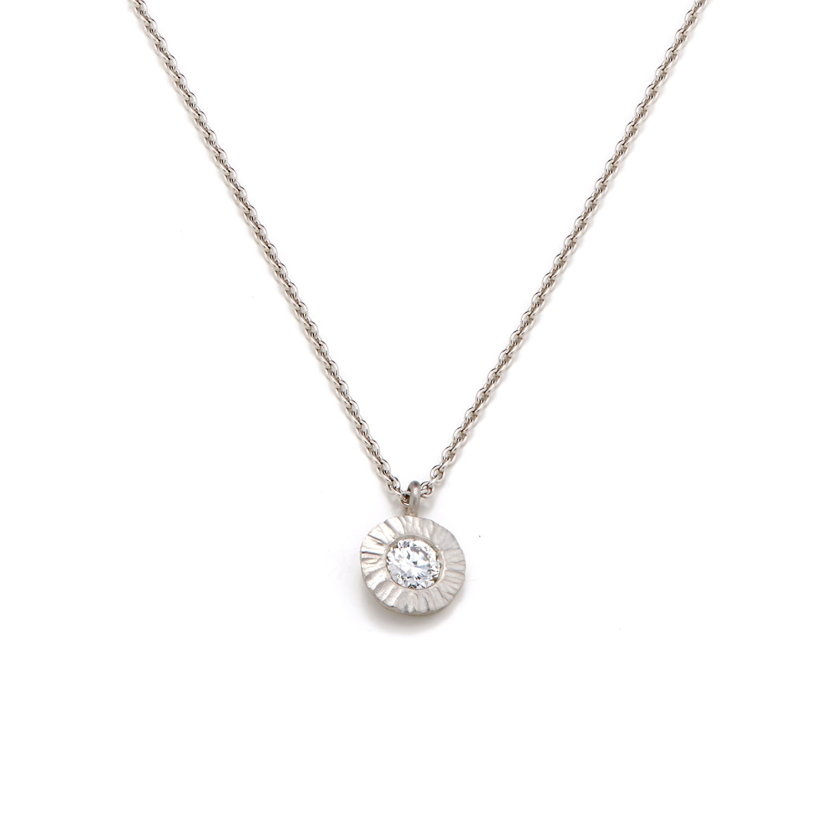 Platinum Old Cut Diamond Necklace