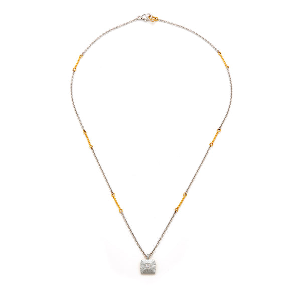 Square Princess Cut Diamond Necklace